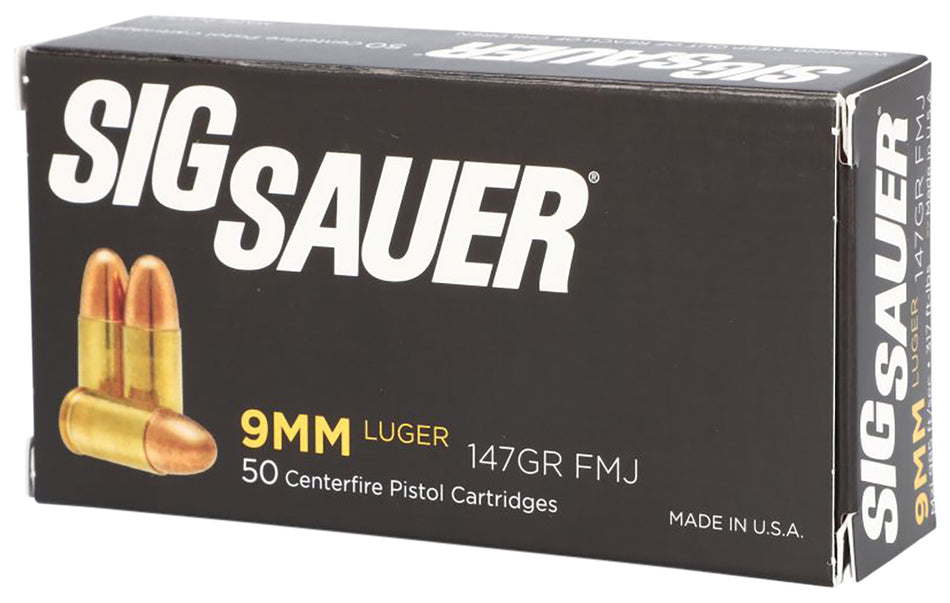 Sig Sauer 9mm Luger / Parabellum Elite Performance 147gr FMJ Ammo