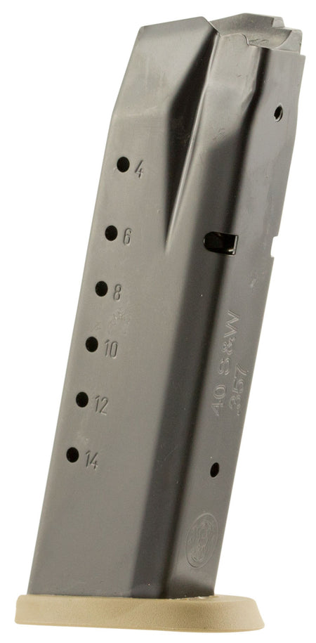 Smith & Wesson 3007346 M&P 15rd 40S&W Blued/Brown Floor Plate Steel