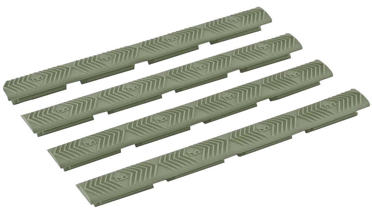 Ergo 4332OD WedgeLok Slot Cover OD Green Rubber, 7 Slot Low Profile w/Aggressive Texture 4 Per Pack