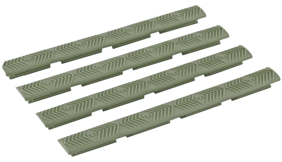 Ergo 4332OD WedgeLok Slot Cover OD Green Rubber, 7 Slot Low Profile w/Aggressive Texture 4 Per Pack