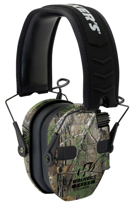 Walker's GWPRSEQMCMO Razor Slim Electronic Muff 23 dB Over the Head Realtree Xtra/Black Polymer