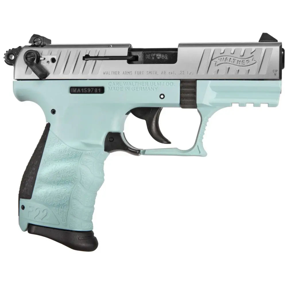 WALTHER P22Q 22LR PISTOL 3.42" ANGEL BLUE 2-10RD
