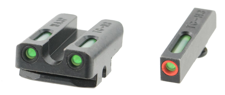 TruGlo TG13WA3PC TFX Pro Black | Green Tritium & Fiber Optic Orange Outline Front Sight Green Tritium & Fiber Optic Rear Sight