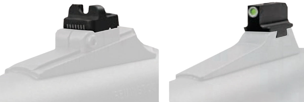 TruGlo TG231F1W Tritium Pro Black | Green Tritium White Outline Front Sight Green Tritium Rear Sight