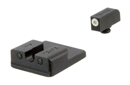TruGlo TG231T2W Tritium Pro Black | Green Tritium White Outline Front Sight Green Tritium Rear Sight