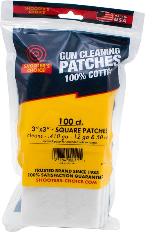 SHOOTERS CHOICE CLEANING PATCHES 3" 100 PACK ( 12 PER CASE )