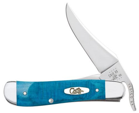 CASE KNIVES CARIBBEAN BLUE BONE SAWCUT JIG RUSSLOCK