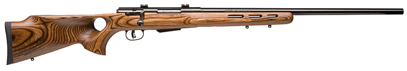 Savage Arms 19739 25 Lightweight Varminter-T 17 Hornet Caliber with 4+1 Capacity, 24" Barrel, Matte Black Metal Finish & Natural Brown Fixed Thumbhole Stock Right Hand (Full Size)