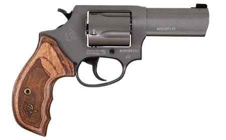 Taurus 2-6053CNS 605 Defender Small 357 Mag/38 Special +P 5 Shot 3" Tungsten Gray Cerakote Stainless Steel Barrel, Cylinder & Frame, Altamont Wood Grip, Transfer Bar Safety, Exposed Hammer