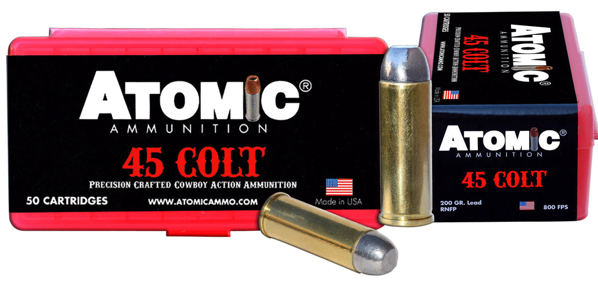 Atomic 45 Colt 200gr Lead Round Nose Flat Point Ammo