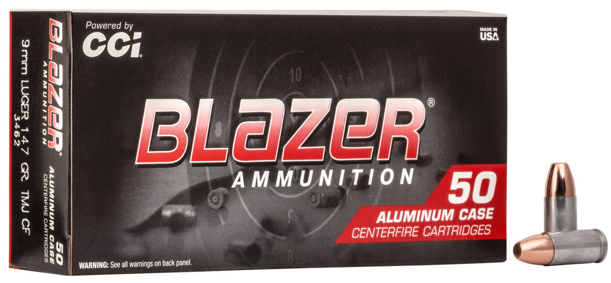 CCI Blazer 9mm Luger Clean-Fire 147gr TMJ Ammo