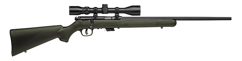 Savage Arms 26721 Mark II FXP Full Size 22 LR 5+1 21" Matte Black Sporter Barrel, Matte Black Drilled & Tapped Carbon Steel Receiver, Olive Green Fixed Synthetic Stock, 3-9x40mm Duplex Scope, Right Ha