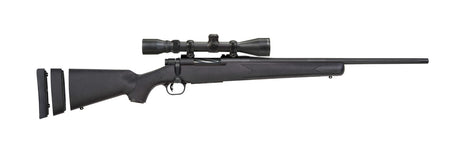 Mossberg 27840 Patriot Super Bantam 243 Win Caliber with 5+1 Capacity, 20" Fluted Barrel, Matte Blued Metal Finish & Black Synthetic Stock Right Hand (Youth) Include 3-9x40mm Scope