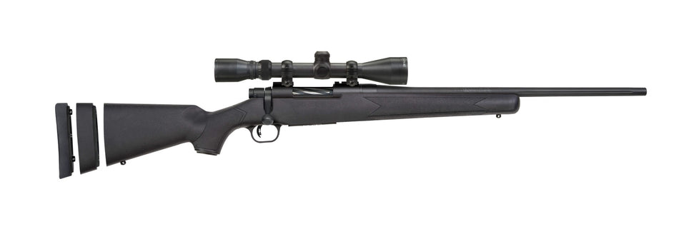 Mossberg 27853 Patriot Super Bantam 7mm-08 Rem Caliber with 5+1 Capacity, 20" Fluted Barrel, Matte Blued Metal Finish & Black Synthetic Stock Right Hand (Youth) Includes 3-9x40mm Scope