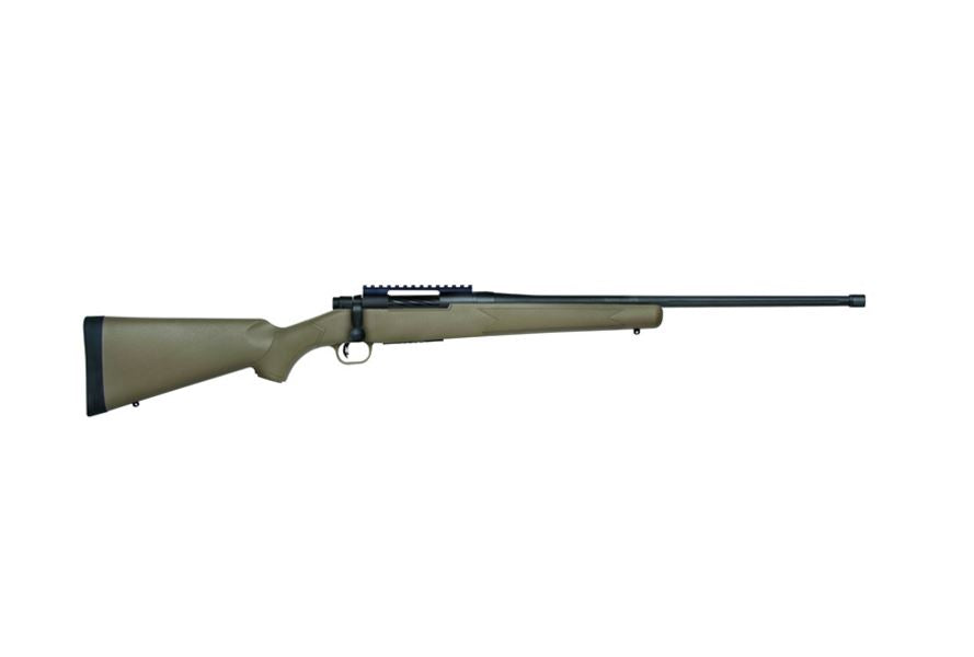 Mossberg 28255 Patriot Predator Full Size 350 Legend 4+1 20" Matte Blued Fluted Threaded Barrel, Matte Blued Picatinny Rail Receiver, Fixed Flat Dark Earth Synthetic Stock