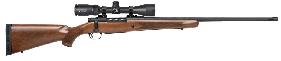 Mossberg 28241 Patriot w/Optic Full Size 350 Legend 4+1 22" Matte Blued Fluted Threaded Barrel, Matte Blued Drilled & Tapped Receiver, Walnut Fixed Stock, Vortex Crossfire II 3-9x40mm Scope