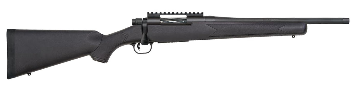 Mossberg 28231 Patriot Carbine 450 Bushmaster 5+1 18" Matte Blued Threaded Bull Barrel, Matte Blued Picatinny Rail Receiver, Black Fixed Synthetic Stock