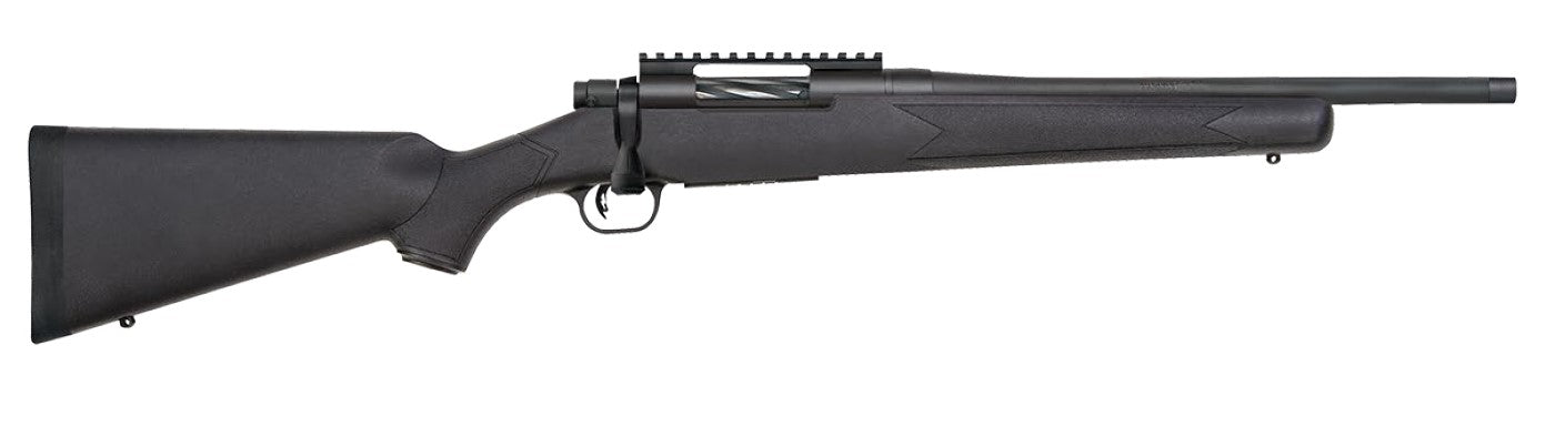 Mossberg 28230 Patriot Carbine 6.5 Creedmoor 5+1 18" Matte Blued Threaded Bull Barrel, Matte Blued Picatinny Rail Receiver, Black Fixed Synthetic Stock