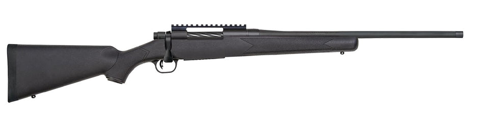 Mossberg 28234 Patriot Carbine 300 Win Mag 5+1 20" Matte Blued Threaded Bull Barrel, Matte Blued Drilled & Tapped Receiver, Fixed Black Synthetic Stock