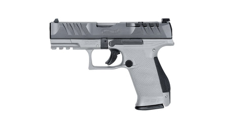 Walther Arms 2858436 PDP Compact Frame 9mm Luger 15+1 4" Black Steel Barrel, Black Optic Ready/Serrated Steel Slide, Gray Polymer Frame w/Picatinny Rail, Textured Polymer Grip, Ambidextrous