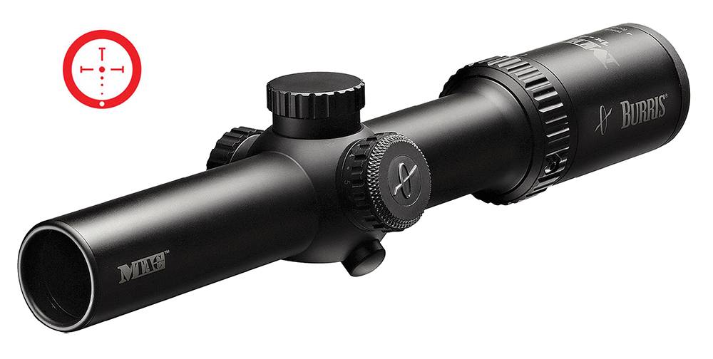 Burris 200437 MTAC  1-4x 24mm Obj 100-32 ft @ 100 yds FOV 30mm Tube Black Matte Finish Illuminated Ballistic CQ (SFP)