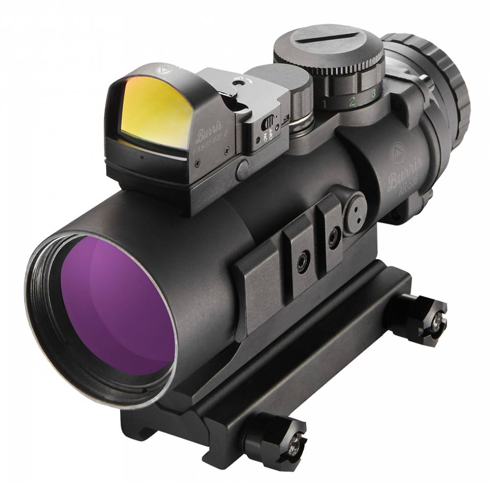 Burris 300223 AR-536 Combo Package 5x 36mm Obj 3 MOA Illuminated Ballistic CQ Red/Green Black Matte CR2032 Lithium