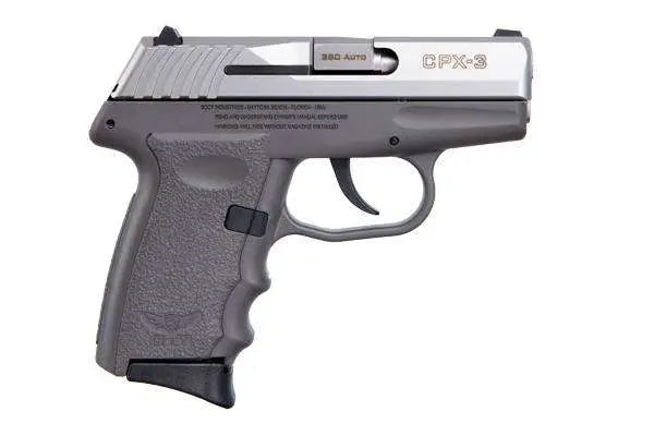 SCCY CPX3TTSG 380 PSTL STS/SNPR GRAY NO SAFETY 10RD