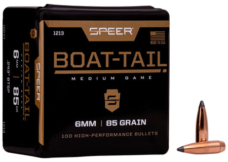 Speer 1213 Boat-Tail 6mm 85gr Jacketed Soft Point Boat Tail 100 Per Box/5 Case