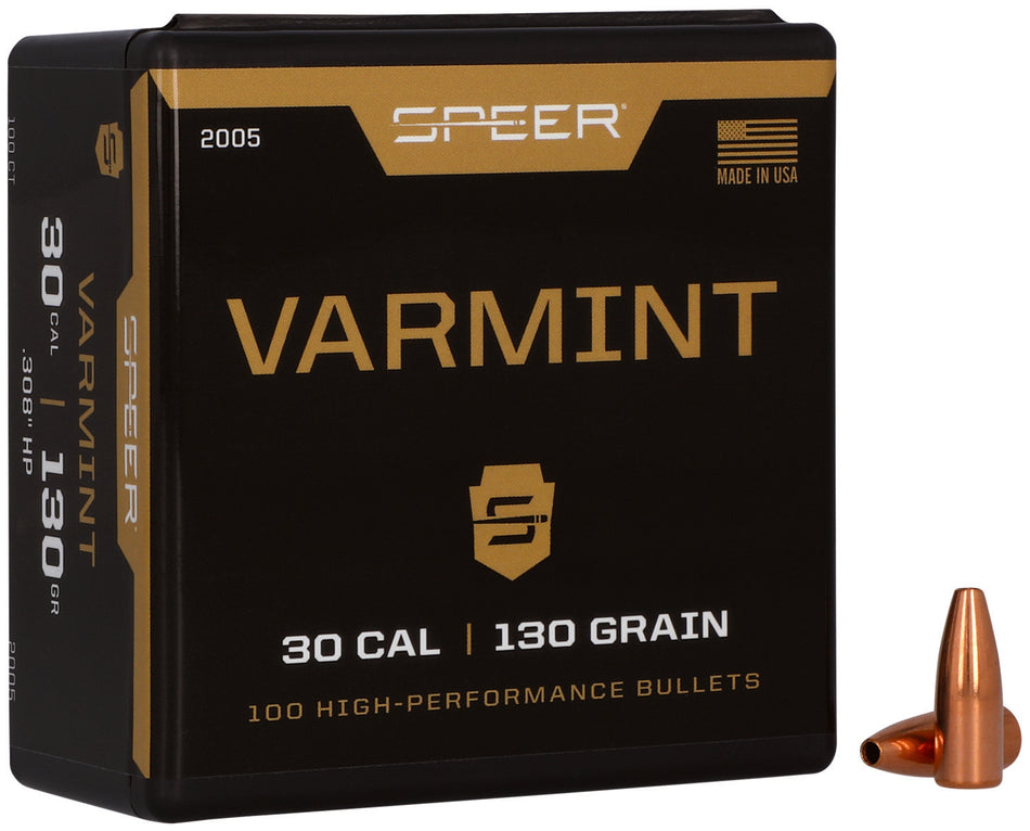 Speer 2005 Varmint 30Cal 130gr Jacketed Hollow Point 100 Per Box/5 Case