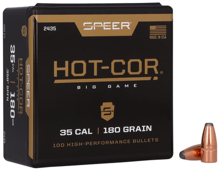 Speer 2435 Hot-Cor 35Cal 180gr Spitzer Soft Point 100 Per Box/5 Case