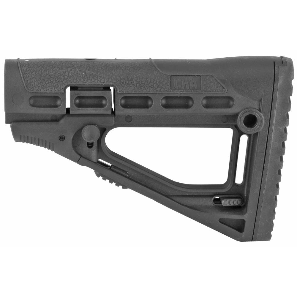 CAA SKELETONIZED BUTTSTOCK AR-15/M16 M4 MIL-SPEC/COMM TUBES BLK PLY