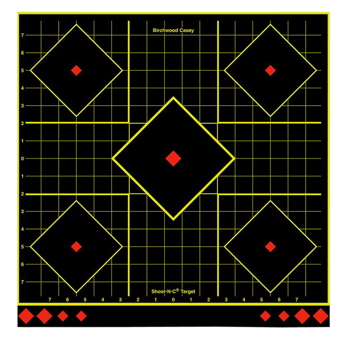 Birchwood Casey 34175 Shoot-N-C Reactive Target Self-Adhesive Paper Multi Color 17.75" 5-Diamond 5 Pack