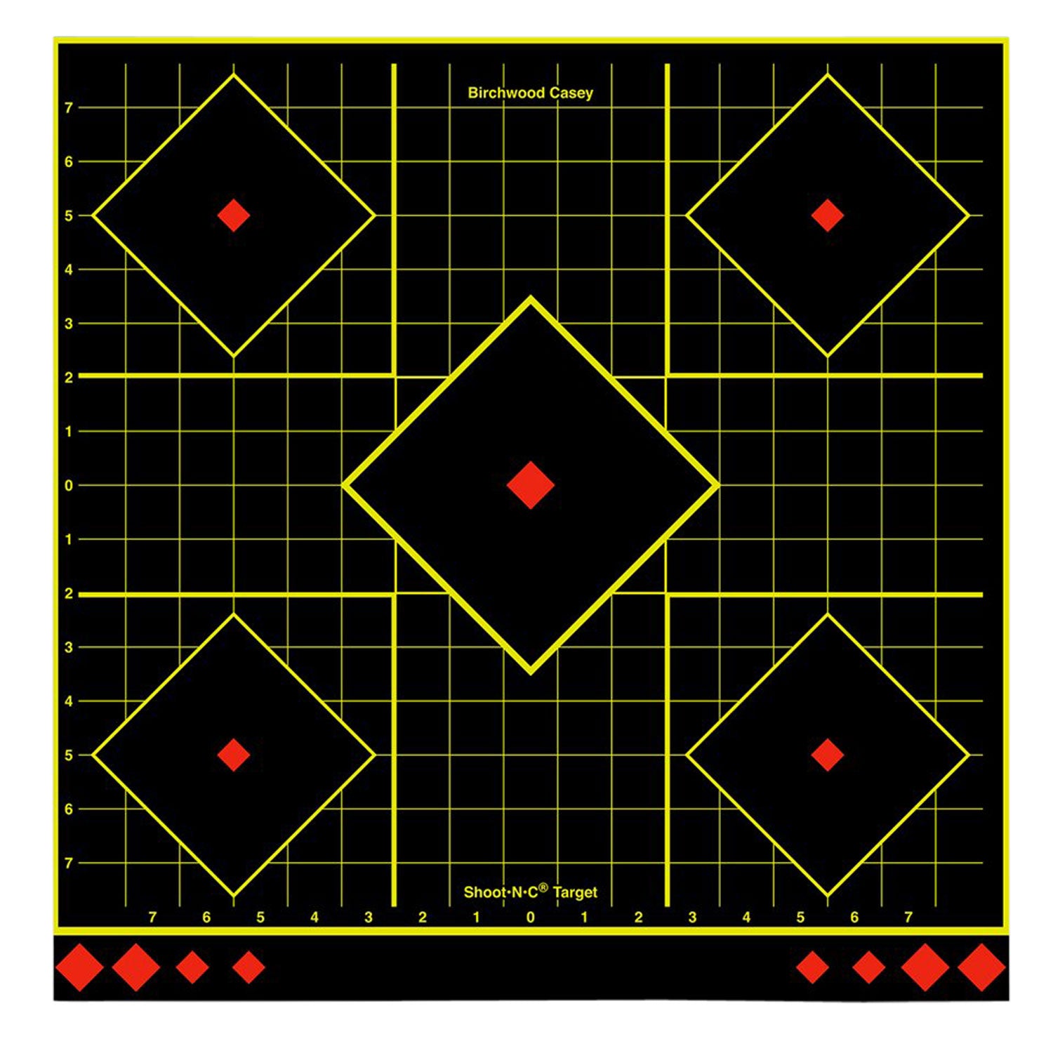 Birchwood Casey 34175 Shoot-N-C Reactive Target Self-Adhesive Paper Multi Color 17.75" 5-Diamond 5 Pack