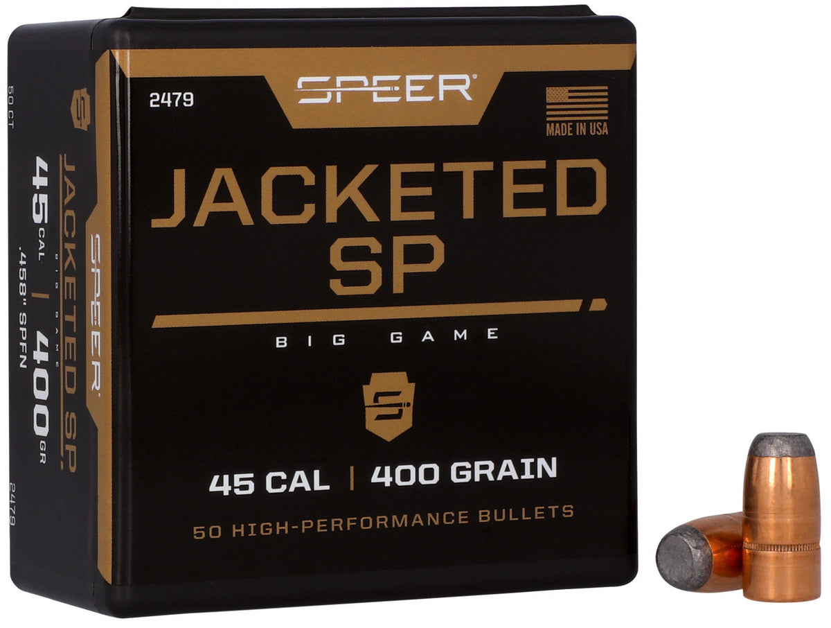 Speer 2479 Hot-Cor 45Cal 400gr Soft Point Flat Nose 50 Per Box/5 Case