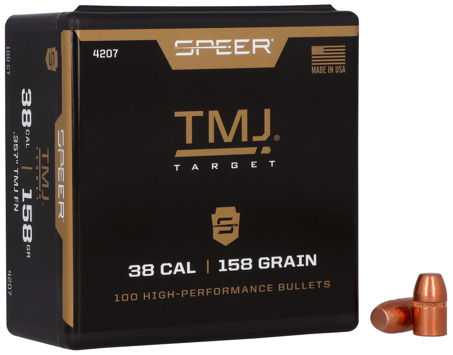Speer 4207 TMJ 38Cal 158gr Total Metal Jacket 100 Per Box/5 Case