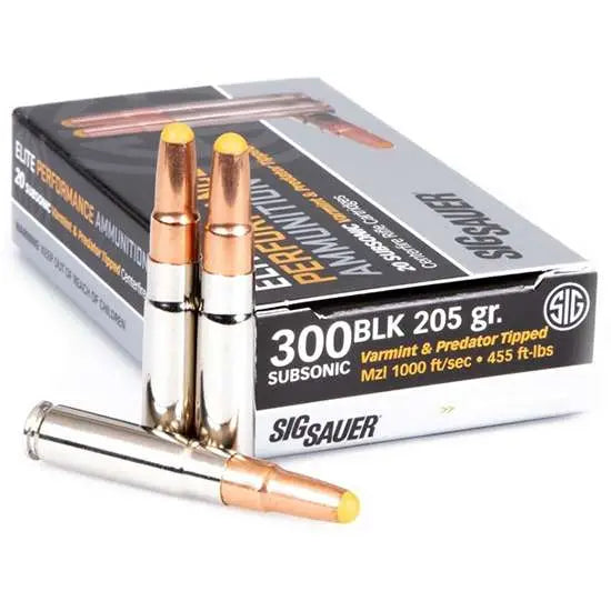 Sig Sauer .300 AAC Blackout Tipped Hunting 205gr PolyTip Ammo