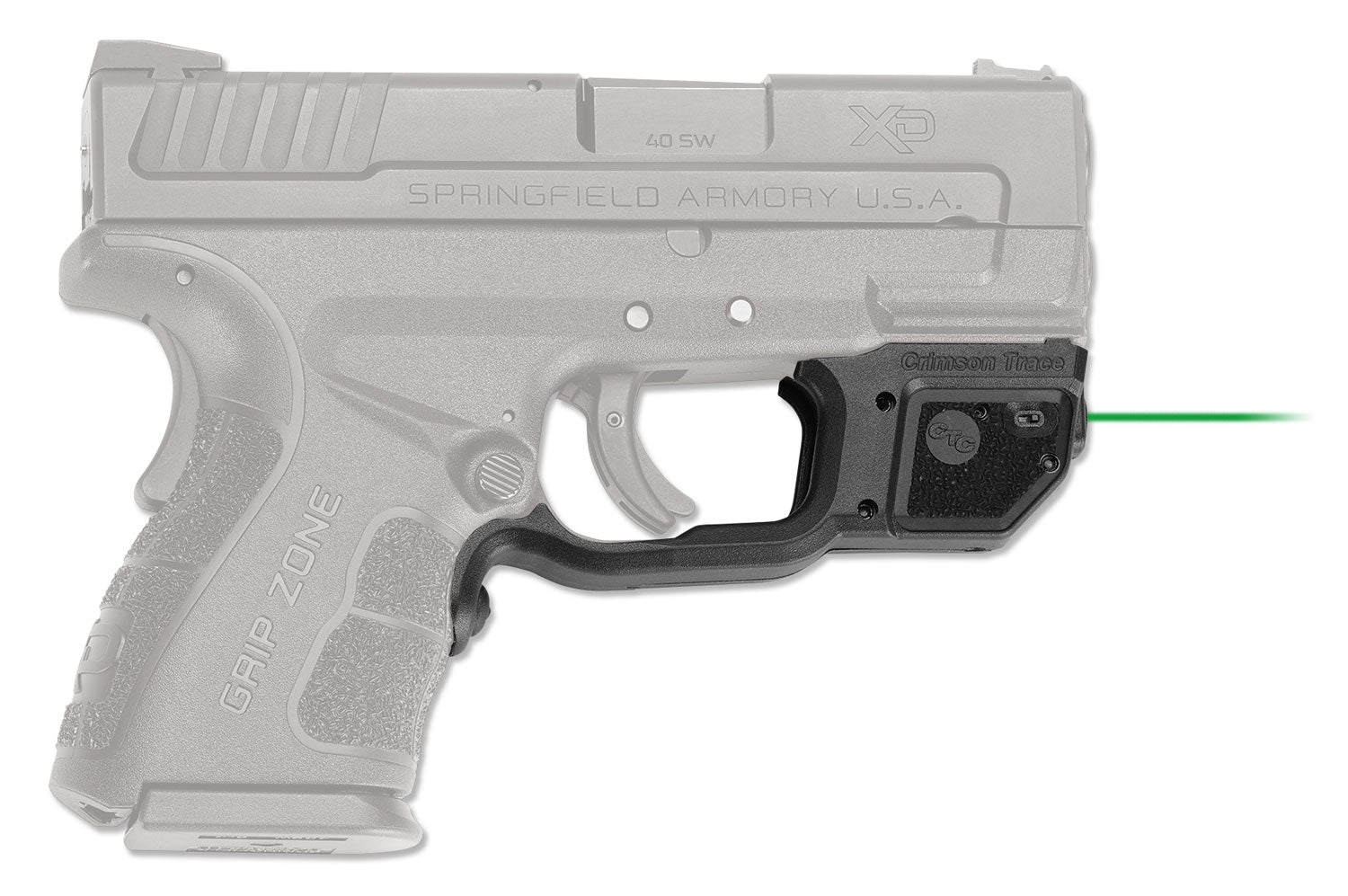 Crimson Trace 0163301 Laserguard Springfield XD Mod2, Green Laser Black Polymer