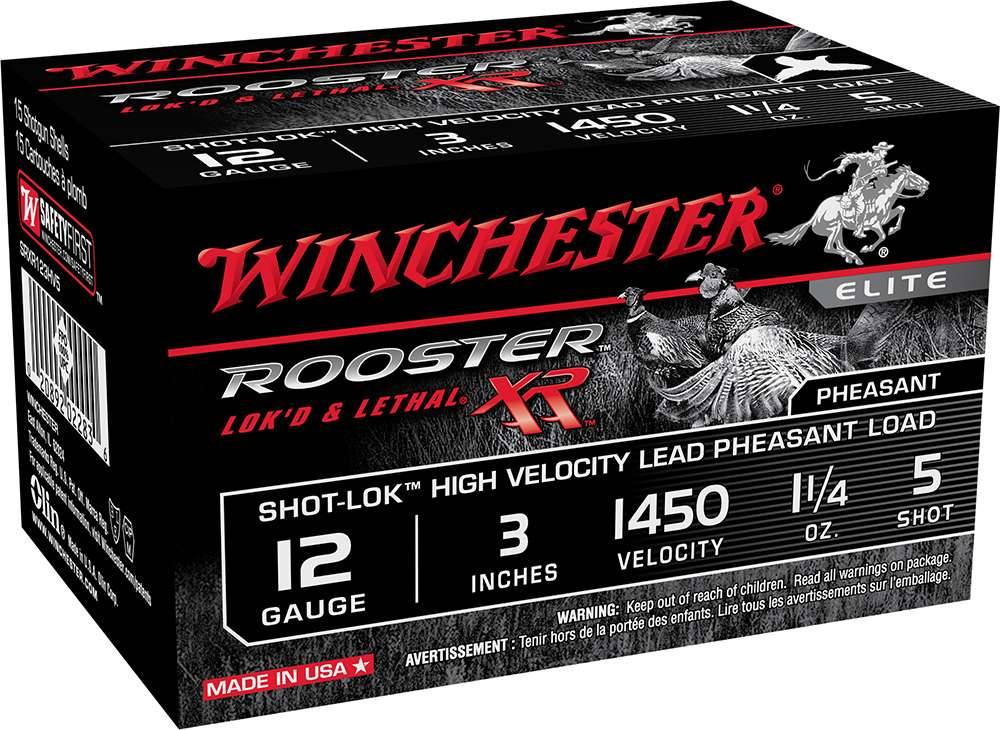 Winchester ROOSTER XR Shot-Lok High Velocity Hunting 12 Gauge 3 in 1-1/4 oz #5