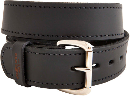 VERSACARRY DOUBLE PLY LEATHER BELT 48"X1.5" HEAVY DUTY BLK