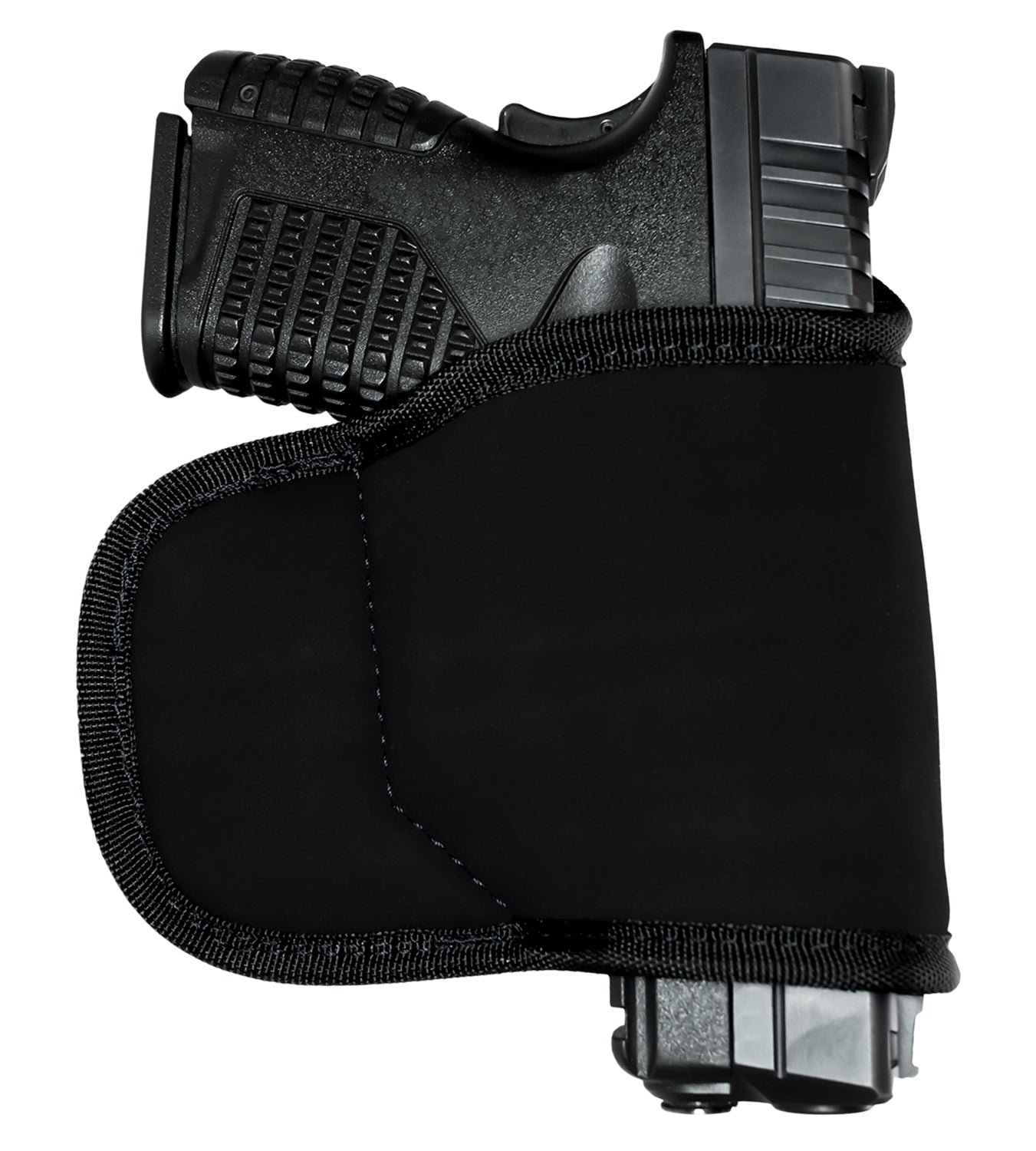 GrovTec US Inc GTHL15098BLK Multi-Fit OWB Size 98 Black Suede Belt Loop Fits Small/Med Semi-Auto Right Hand
