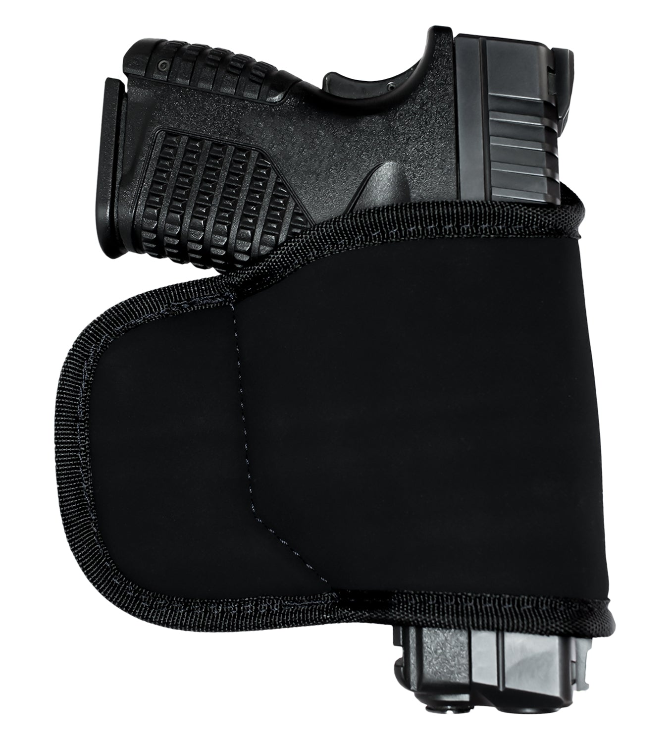 GrovTec US Inc GTHL15099BLK Multi-Fit OWB Size 99 Black Suede Belt Loop Fits Med/Lg Semi-Auto Right Hand
