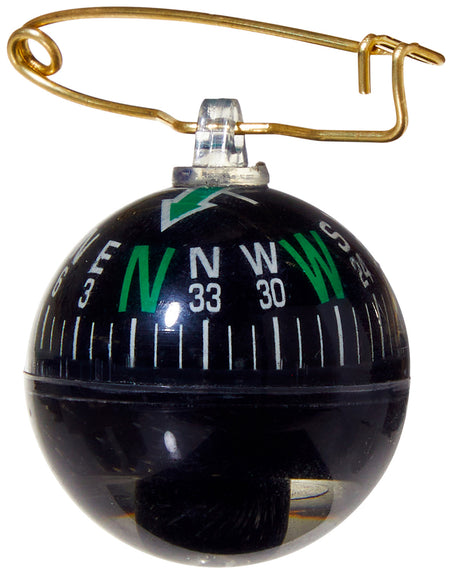 Allen 484 Compass Black Pin On 1.50" Long Small Includes Safety Pin 026509004844