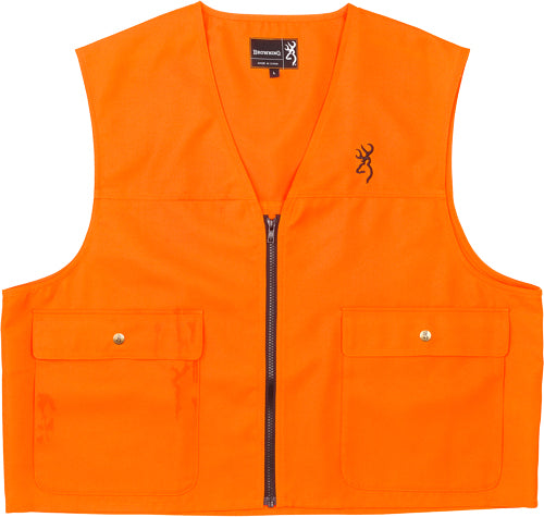 BROWNING JUNIOR SAFETY VEST W/LOGO BLAZE ORANGE MEDIUM