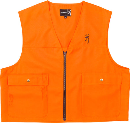 BROWNING JUNIOR SAFETY VEST W/LOGO BLAZE ORANGE MEDIUM