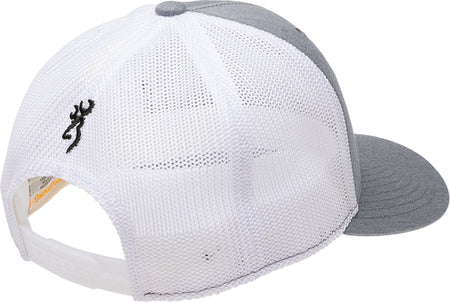 BROWNING CAP MUSTANG 110 MESH BACK REC FLAG PATCH GRAY