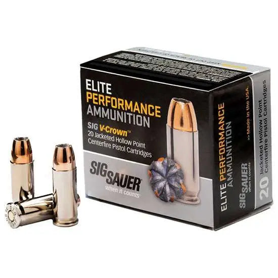 Sig Sauer .38 Super ELITE PERFORMANCE JHP Hollow Point +P Personal Defense 125gr JHP Ammo