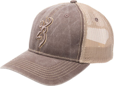 BROWNING CAP COLCORD MESH BACK BROWN OSFM*
