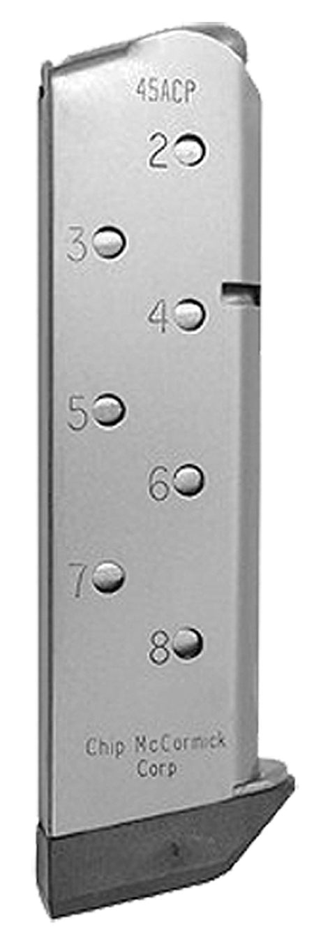 CMC Products MMG45FS8P Match Grade 8rd 45 ACP Fits 1911 Government Stainless/Black