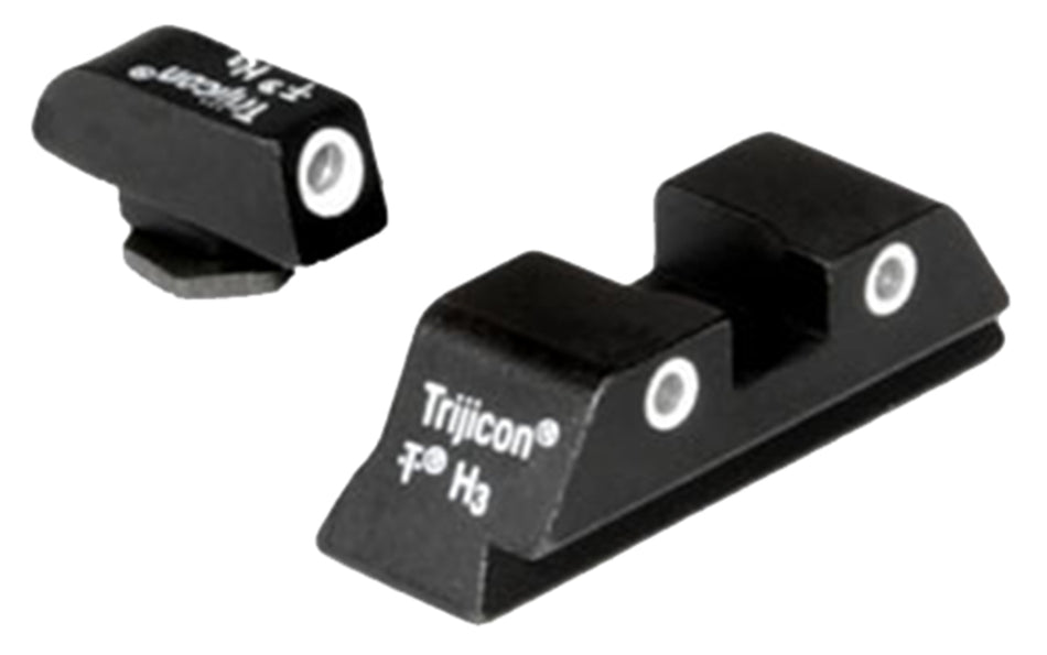 Trijicon 600227 Bright & Tough Night Sights Green/Tritium White Outline Front Sight-Green/Tritium White Outline Rear Sight Glock 20/21 Large Frame