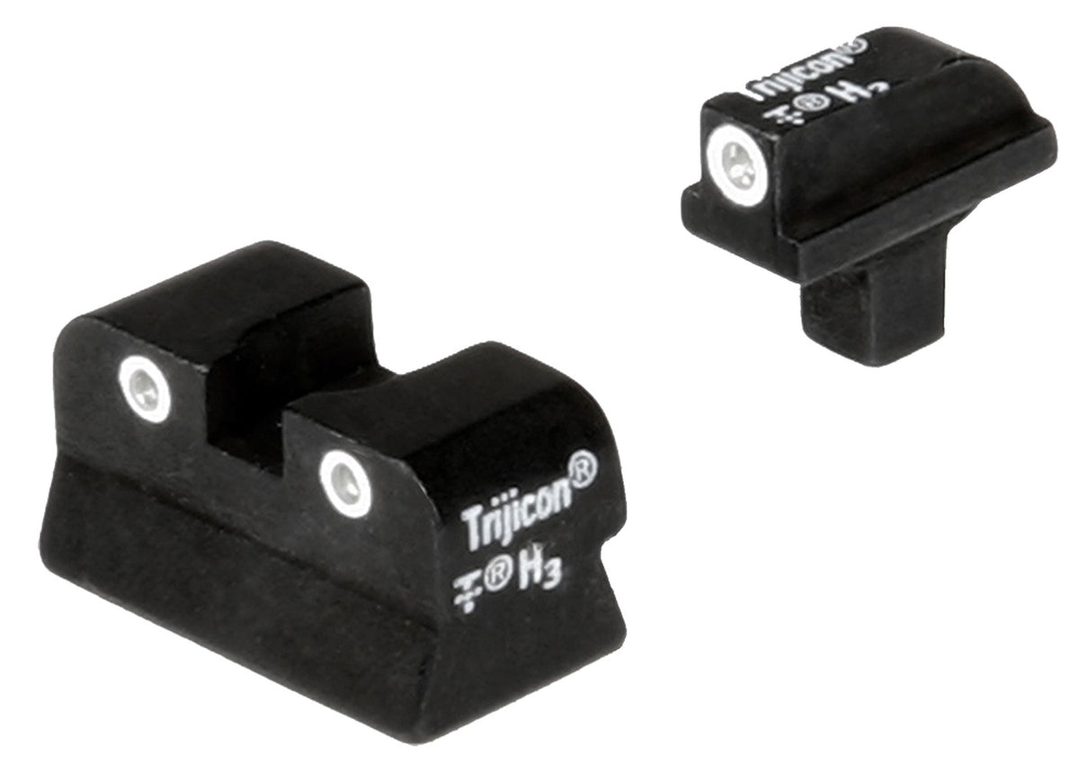 Trijicon 600138 Bright & Tough Night Sights Green/Tritium White Outline Front Sight-Green/Tritium White Outline Rear Sight Colt 1911 0.125 Tang